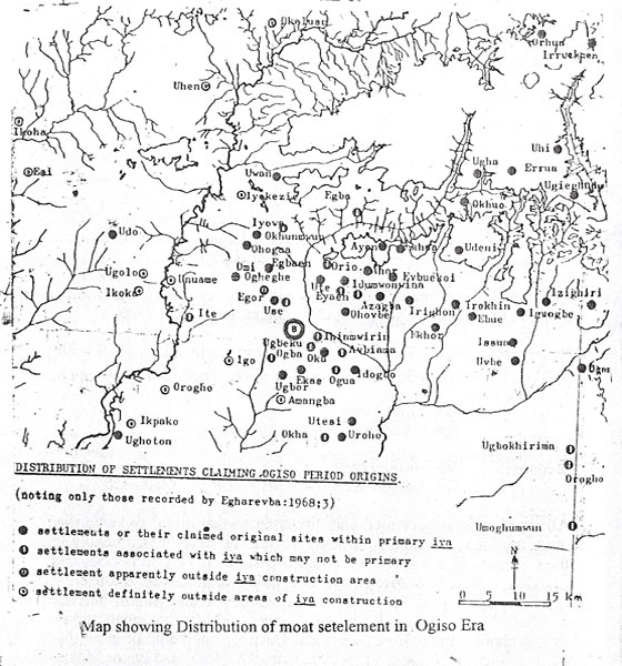 Map of the Benin Moats